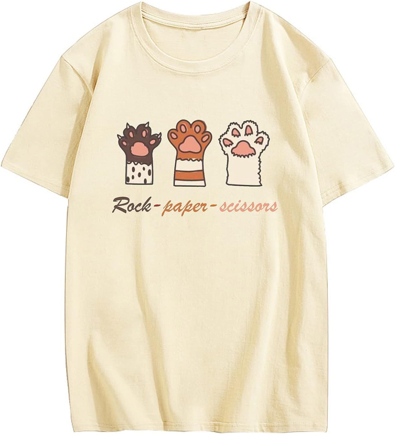"Paw-per-Scissors" t-shirt features a unique, high-quality print and offers a custom face option, highlighting our premium design and personalization capabilities.