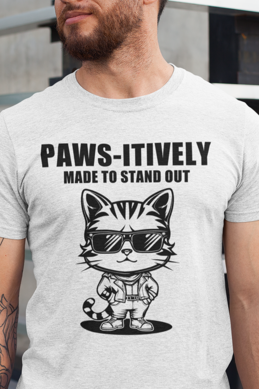 This Paws-itively t-shirt offers a unique design with a customizable face print option, showcasing our commitment to premium quality and standout style.