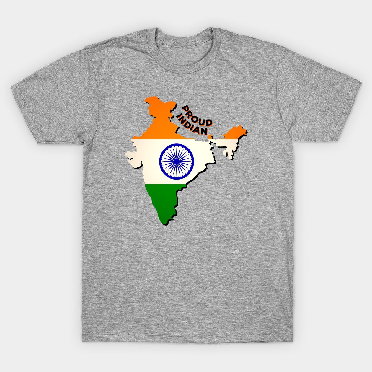 "Proud Indian" t-shirt features a distinctive, high-quality print on quality fabric, showcasing our commitment to exceptional design and material excellence.