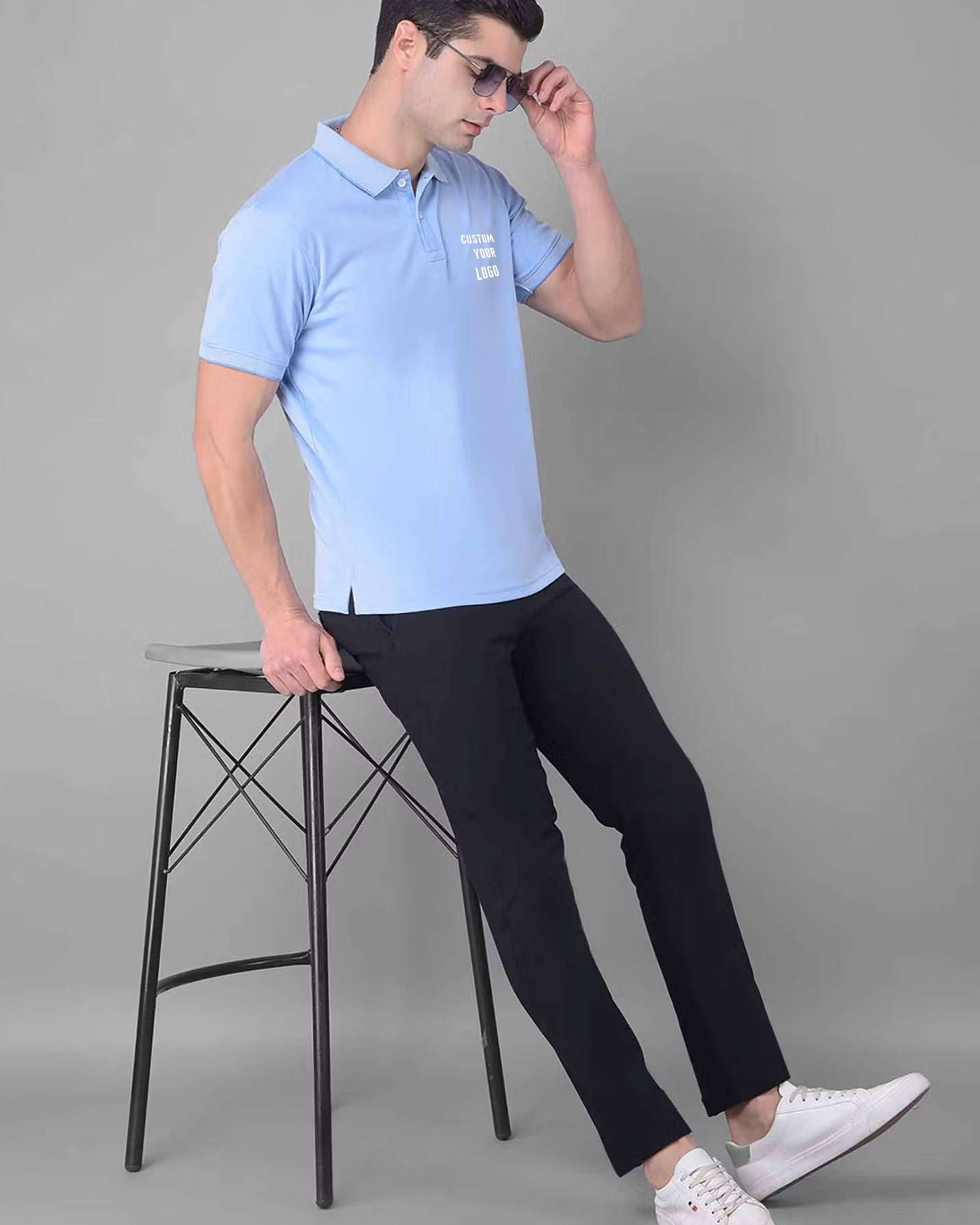Rightside_Light_Blue_Polo_TShirt_with_CUSTOM_YOUR_LOGO_Text