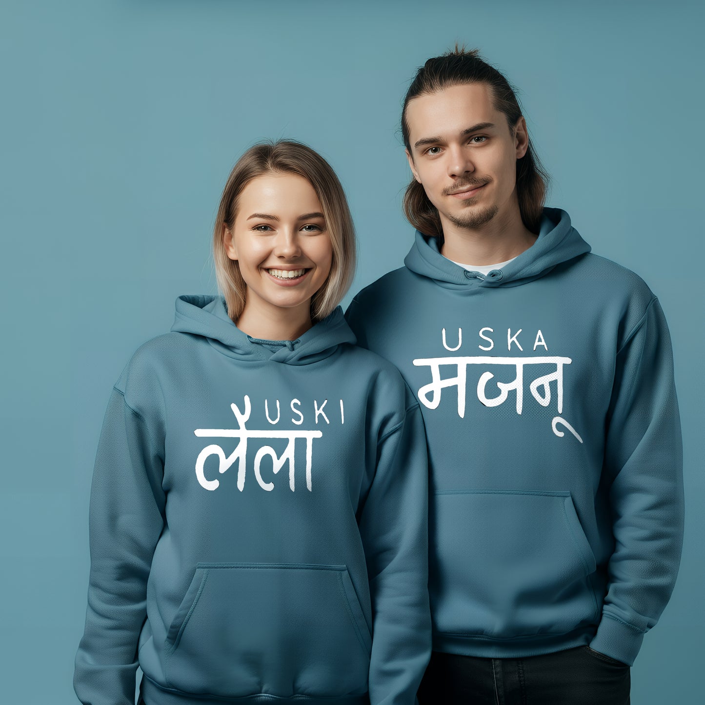 Uski Laila & Uska Majnu Couple Hoodies