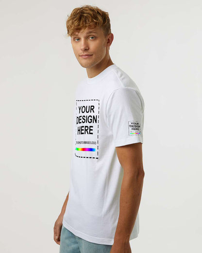 Side View Add Your Design Here on White T-Shirt