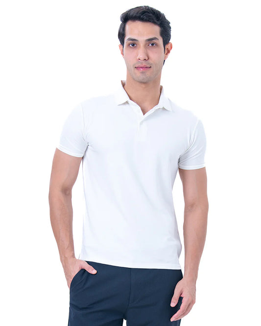 Smart_Casual_Look_Men_in_White_Polo_T-shirt Front view