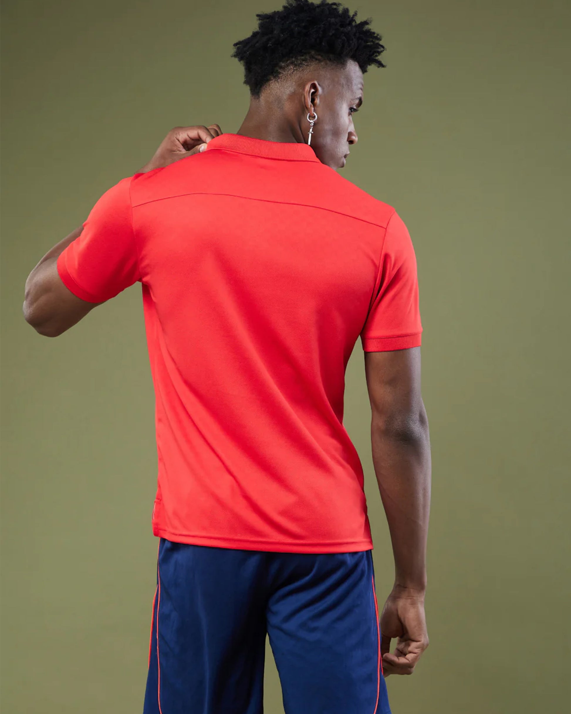 Stylish_Men_in_Red_Performance_Polo_T-shirt Back side view