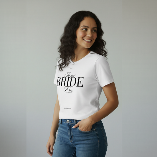 DivviK Bride Era T-shirt | In My Bride Era Round Neck Tee for Wedding & Bachelorette Celebrations