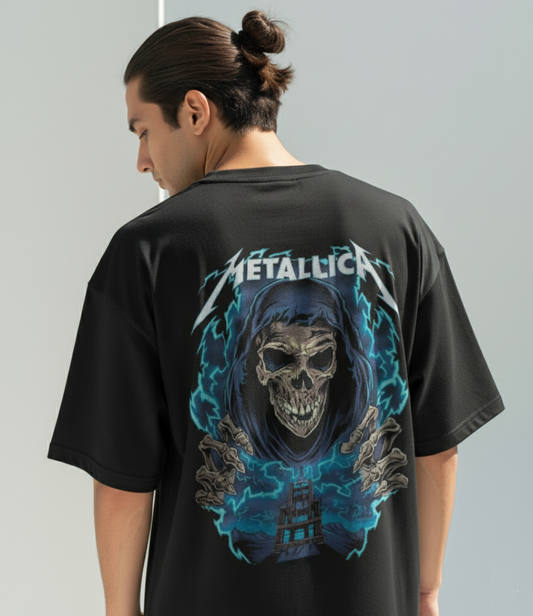 Metallica Skull Graphic Oversize T-Shirt