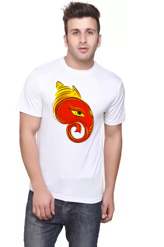 Vibrant Abstract Design Ganesh Chaturthi T-Shirt