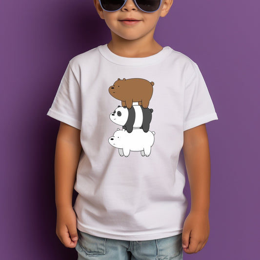 White T-Shirt Print of Bear Brothers Print