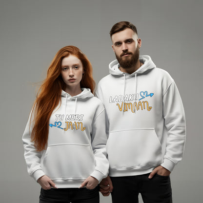 Ladaku Vimaan & Tu Meri Jaan Funny Couple Hoodies
