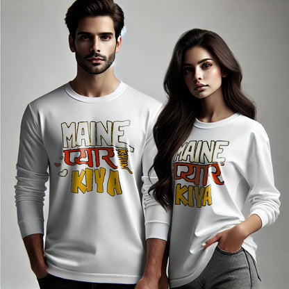 Meine Pyaar Kiya & Meine Pyaar Kyun Kiya Couple T-Shirts - Long Sleeve