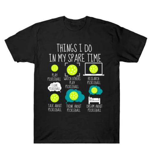 Pickleball Funny Spare Time Chart T-Shirt