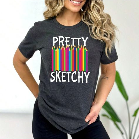 Pretty Sketchy Theme T-Shirt