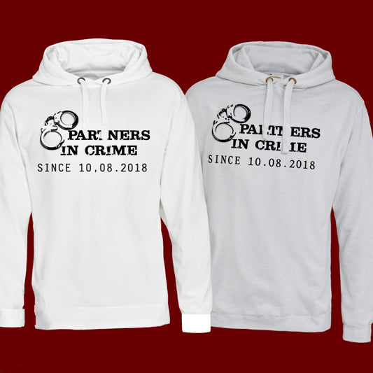 Partners in Crime Couple Hoodies