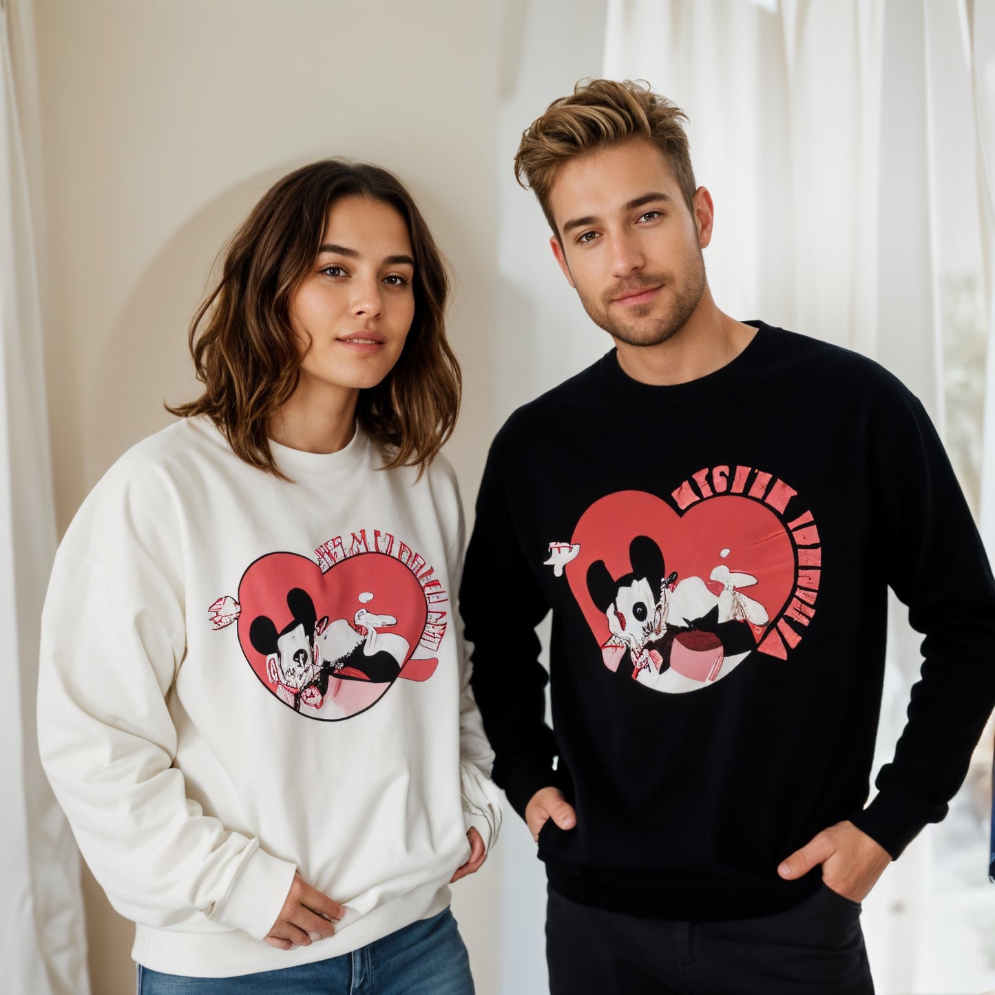 Better Together Mickey & Minnie Long Sleeve Couple T-Shirts