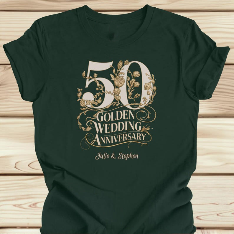 50 Golden Years Anniversary Special Short Sleeve Couple T-Shirts