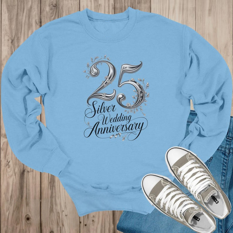 25 Silver Wedding Anniversary Special Long Sleeve Couple T-Shirts