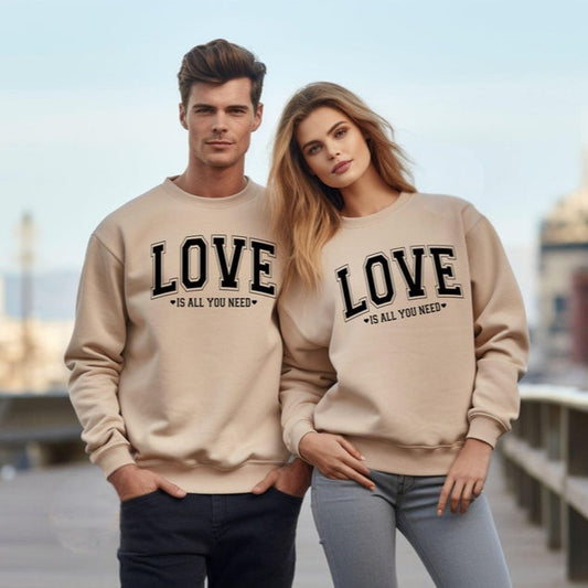 Love Is All You Need Couple Full Sleeve T-Shirts