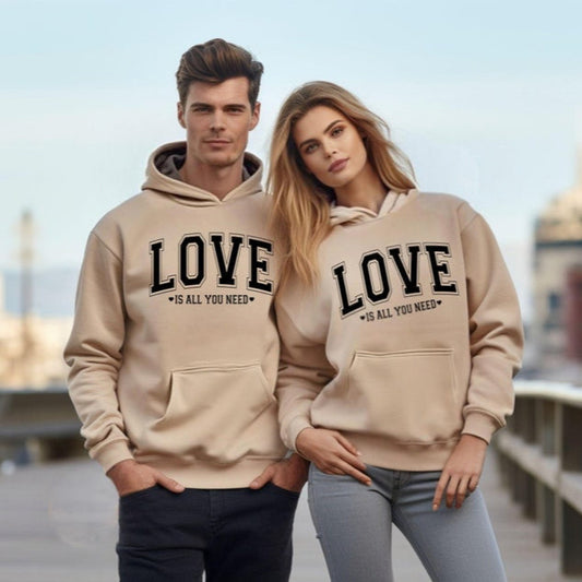 Love Is All You Need Couple Hoodies