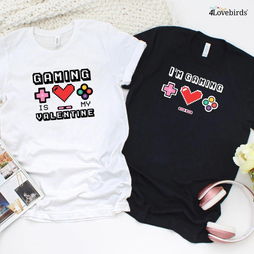 Dangerous Play Along Gamer Short Sleeve T-Shirts for Couple