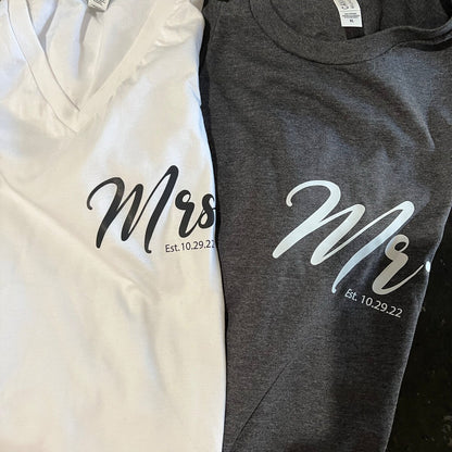 Mr. & Mrs. Couple Long T-Shirts