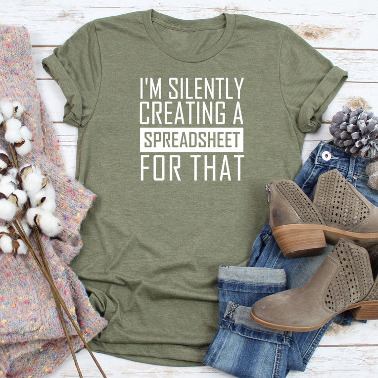 I'M Silently Creating A Spreadsheet For That