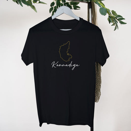 Kannadiga Pride – Karnataka Outline T-Shirt