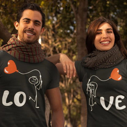 LOVE Matching Short Sleeve Couple T-Shirts