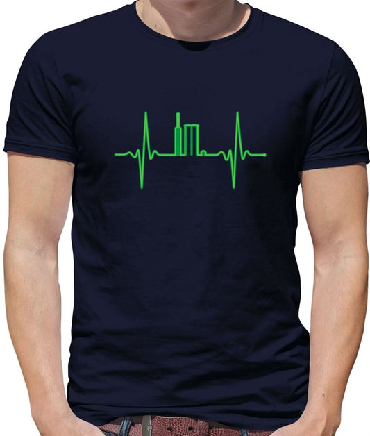 Dark navy t-shirt featuring a 'Cricket is Lifelines' design with cricket-themed graphics.