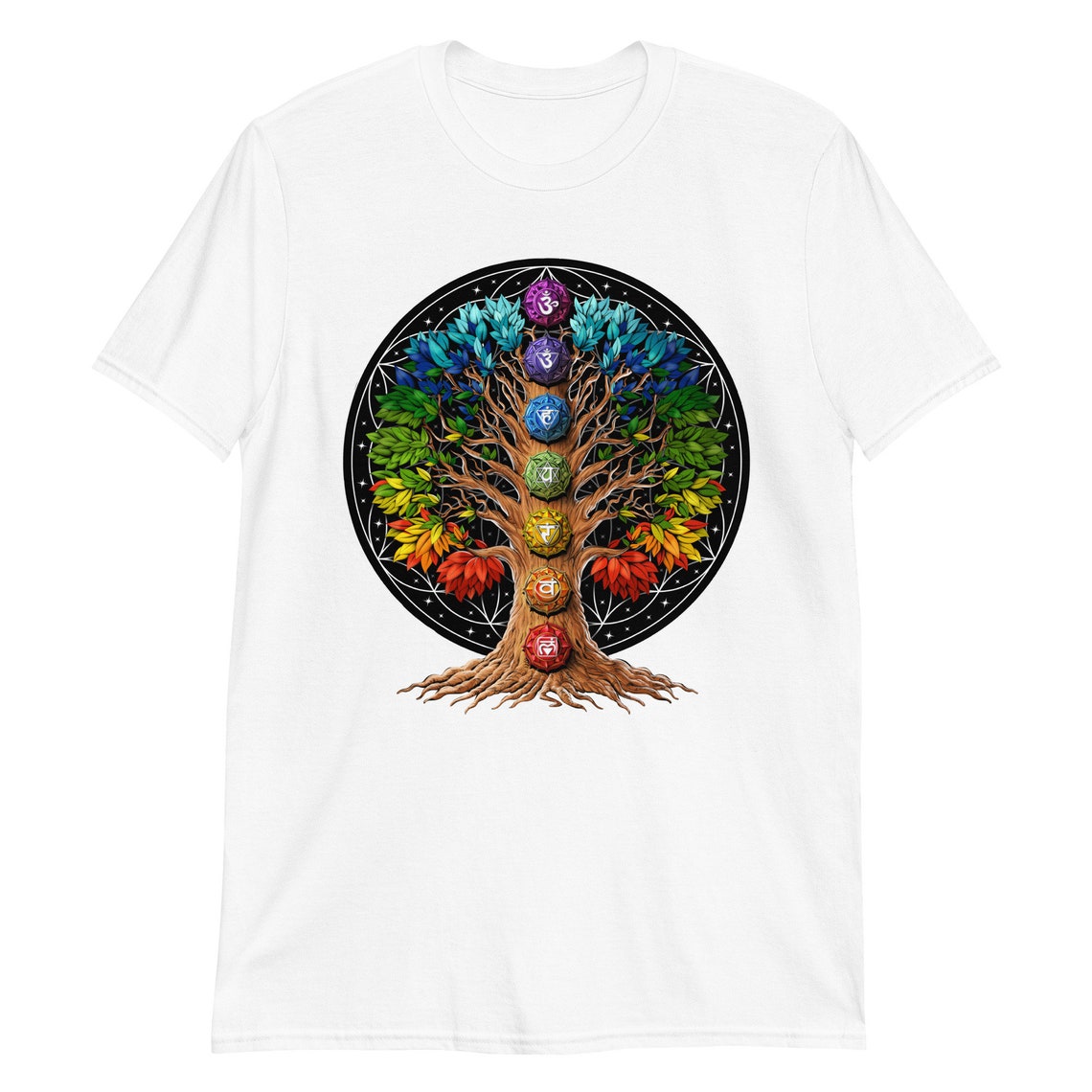 Tree Life Circle Spiritual Chakra T-Shirt
