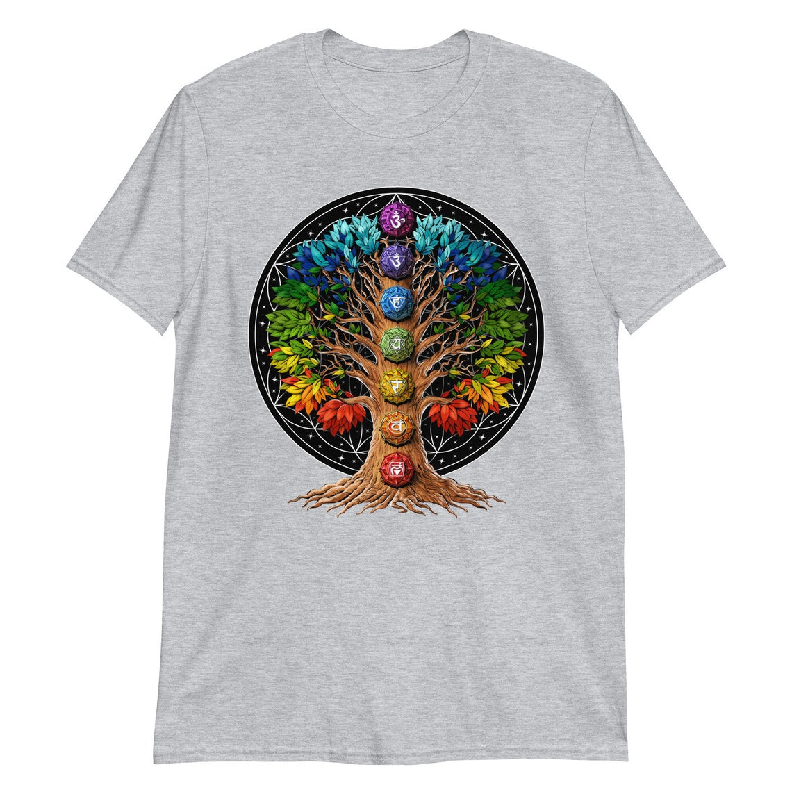 Tree Life Circle Spiritual Chakra T-Shirt