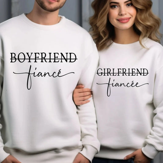 Fiancee Theme Long Sleeve Couple T-Shirts