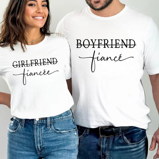 Fiancee Theme Short Sleeve Couple T-Shirts
