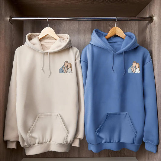 Picture Gift Themed Couple Hoodies