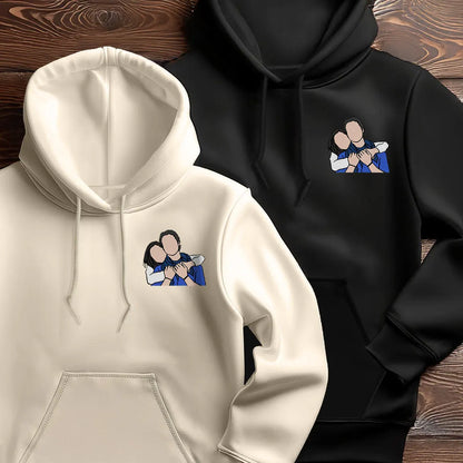 Picture Gift Themed Couple Hoodies
