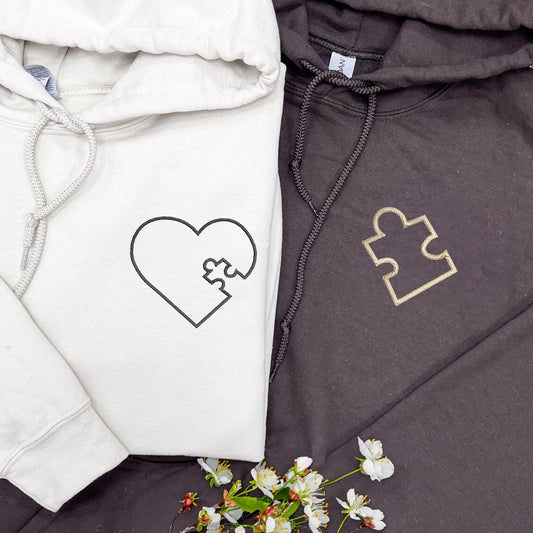 Perfect Match Puzzle Couple Hoodies
