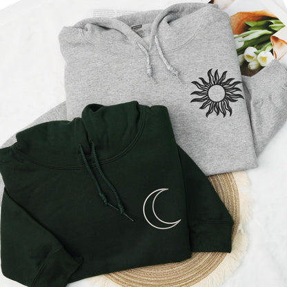 Sun & Moon Theme Couple Long Sleeve T-Shirts