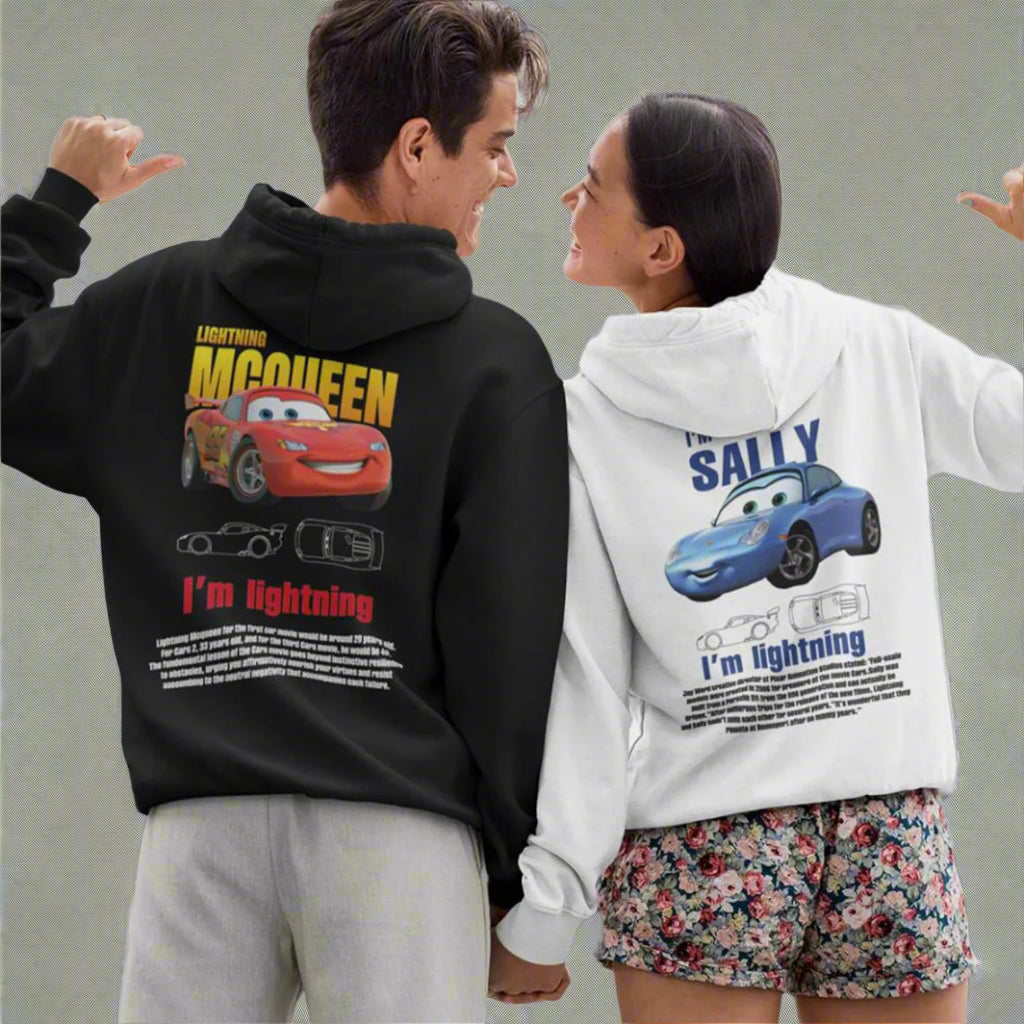 Cars Theme Couple Hoodies