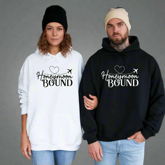 Honeymoon Bound Theme Couple Hoodies