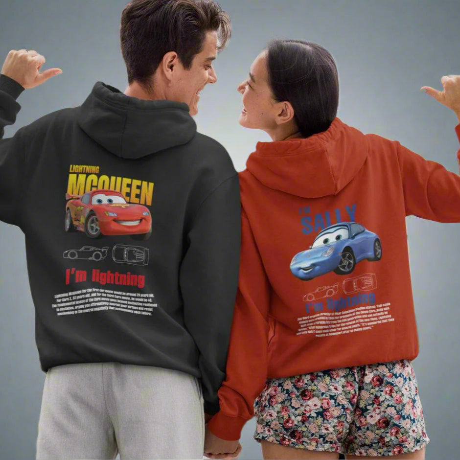 Cars Theme Couple Hoodies