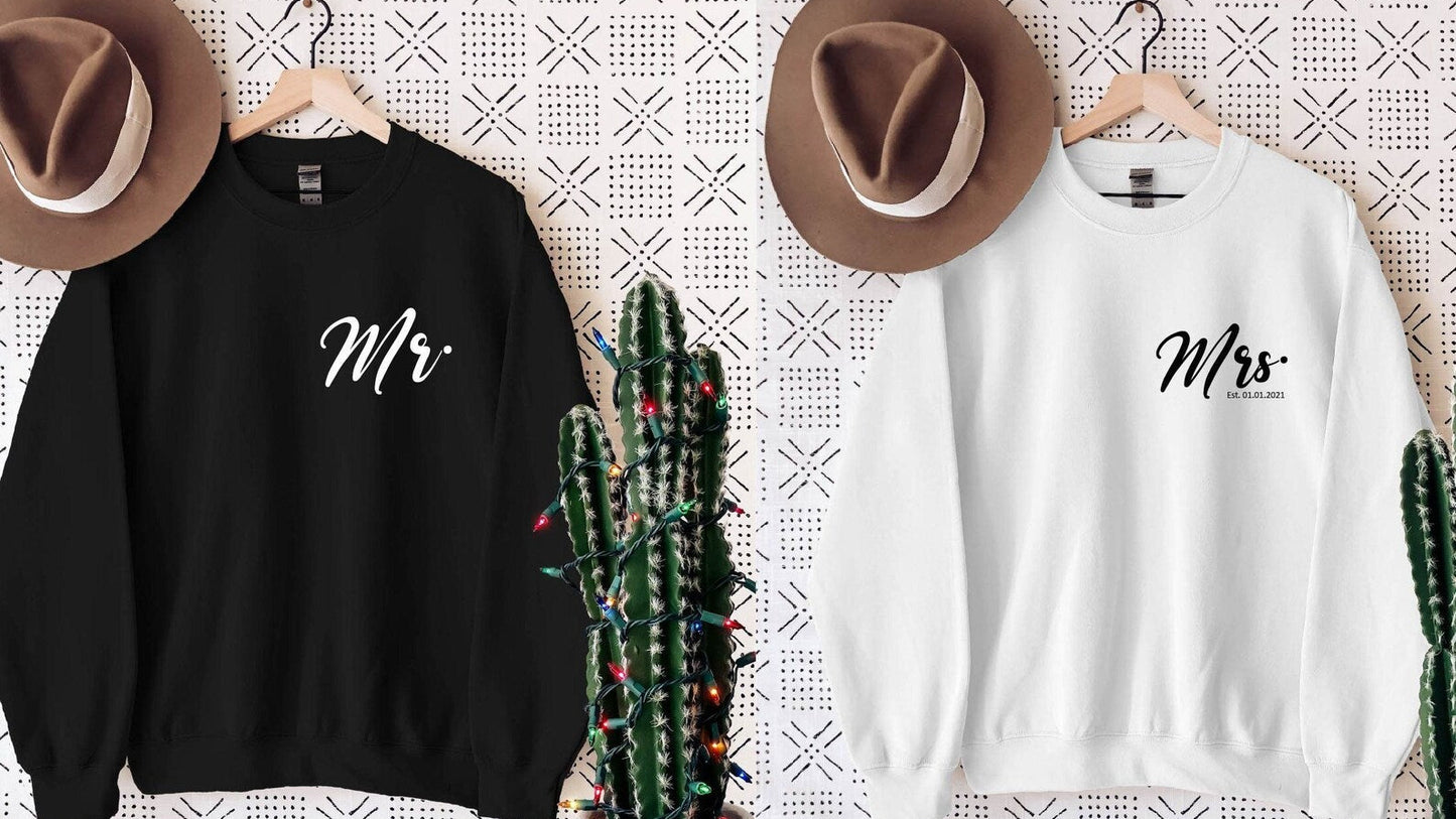 Mr. & Mrs. Couple Long T-Shirts