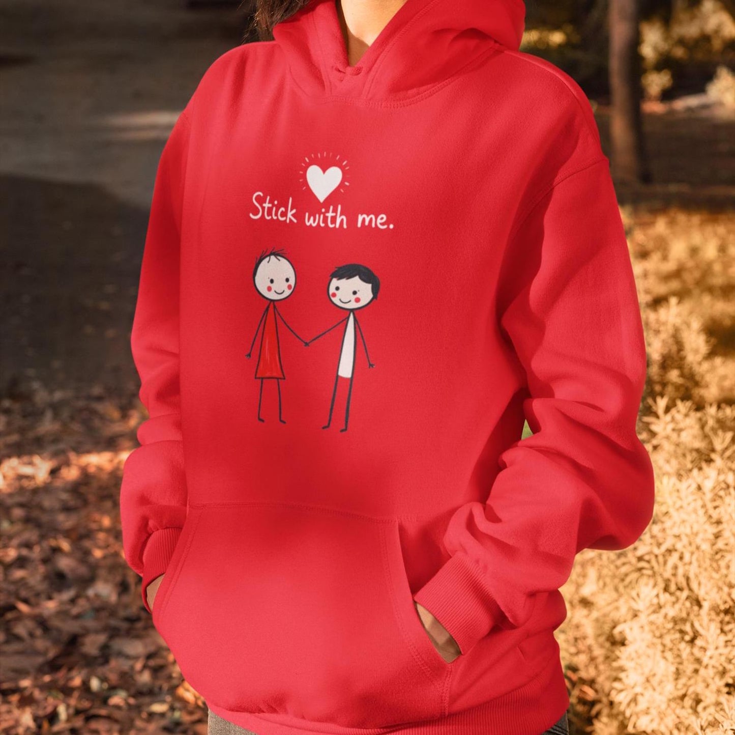 Animated Stick With Me ❤ Couple Hoodies