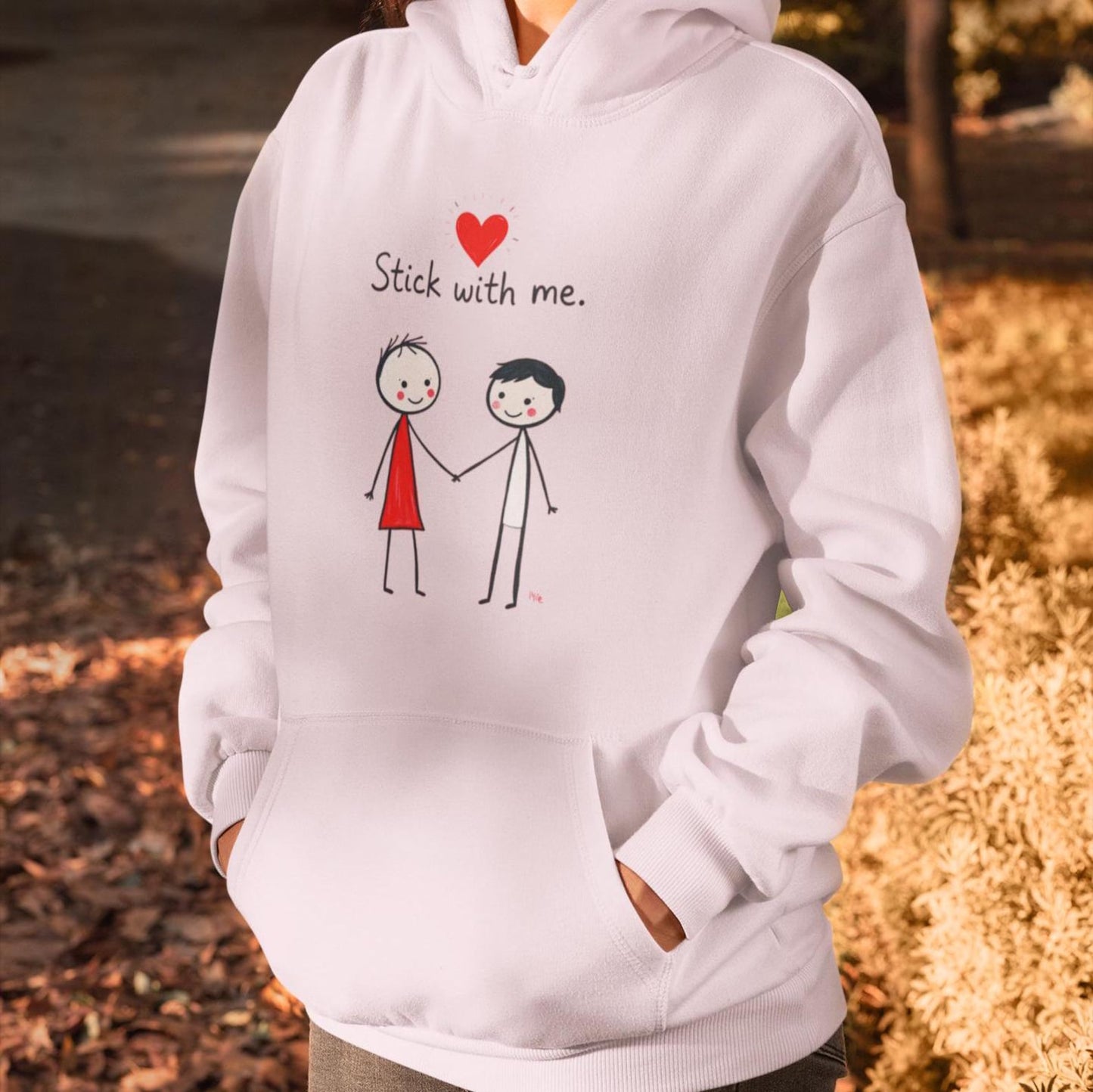Animated Stick With Me ❤ Couple Hoodies