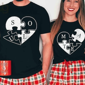 Soulmate Couple Short Sleeve T-Shirts For Couple