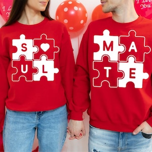 Soulmate Puzzle Long Sleeve T-Shirts for Couple