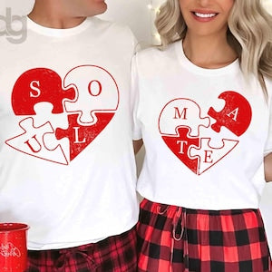 Soulmate Puzzle Long Sleeve T-Shirts for Couple