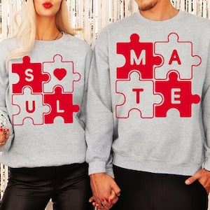 Soulmate Puzzle Long Sleeve T-Shirts for Couple