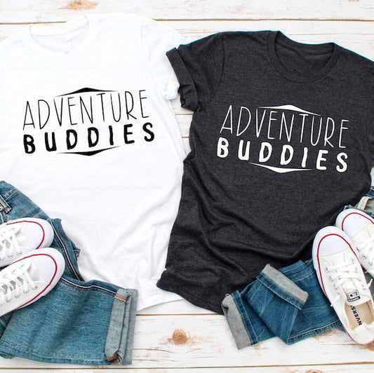 Adventure Buddies Short Sleeve Couple T-Shirts