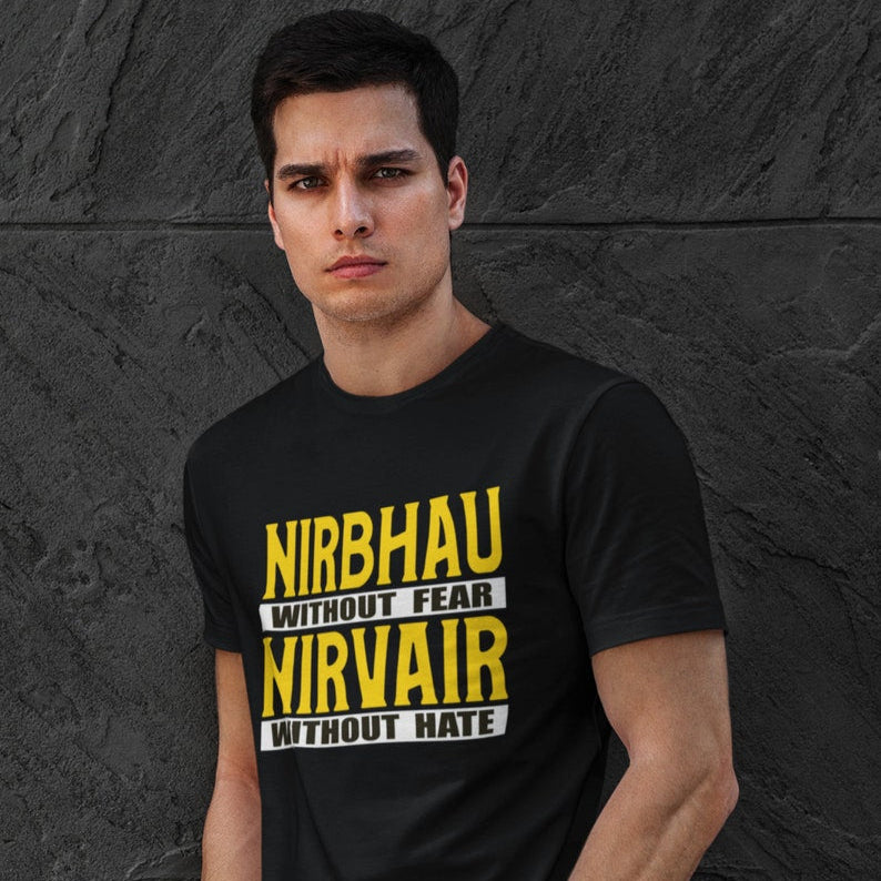 Sikh Wisdom - Nirbhau Nirvair Spirit - Short Sleeve T-Shirt