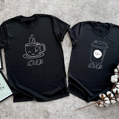 Coffee Lover Matching Couple T-Shirts