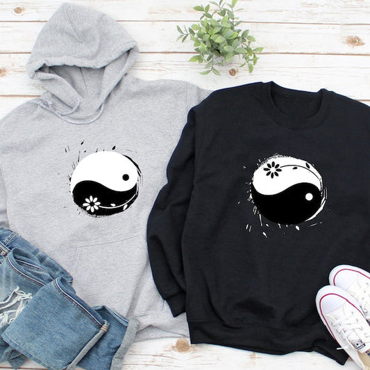 Yin Yang Matching Couple Hoodies
